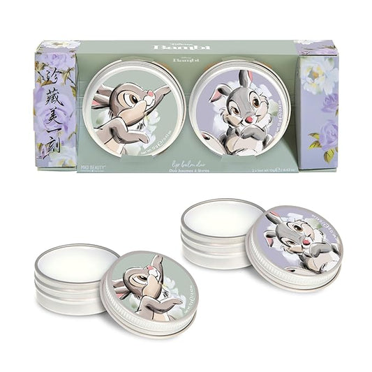 MAD BEAUTY Disney Beauty of Bambi Thumper Lip Balm Duo, Coconut & Vanilla Lip Balms, Hydrate, Soften, Moisturize, Scented, Fragranced-VivaGrace Women