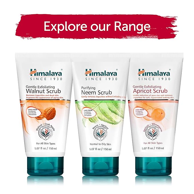 Himalaya Gentle Exfoliating Apricot Scrub with Vitamin E, Exfoliates Dead Skin Cells, For All Skin Types, Free from Parabens, SLS and Phthalates, 150 ml (5.07 oz)-VivaGrace Women