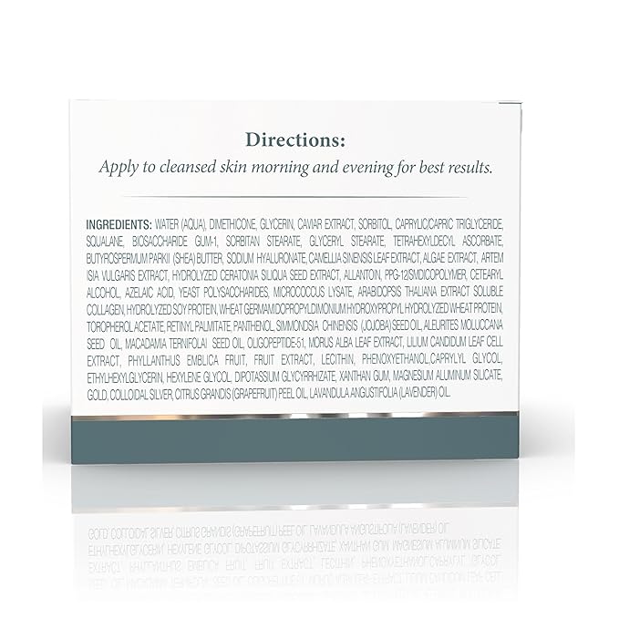 Lira Clinical BIO Caviar Crème - Daily Hydrating Facial Moisturizer with Advanced Peptide Complex and Vitamin C - Night Cream for Dry Skin - Travel Size Nourishing Cream for Skincare Routine - 1 oz-VivaGrace Women