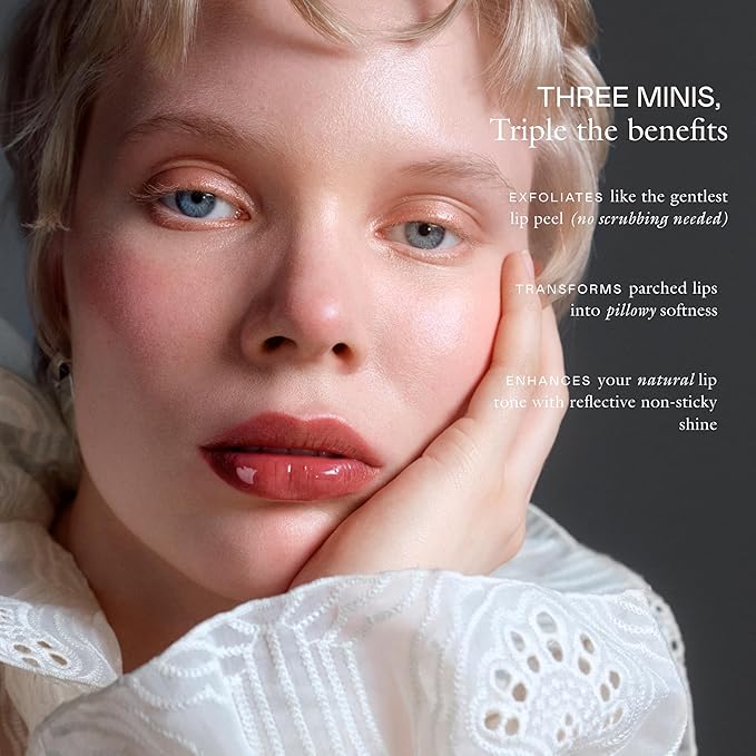 EADEM The Threesome: Three Mini Le Chouchou Lip Softening Balms, Lip Gloss for Women, Lip Plumper & Lip Mask, Overnight Hydrating & Moisturizing Luxury Lip Balm-VivaGrace Women