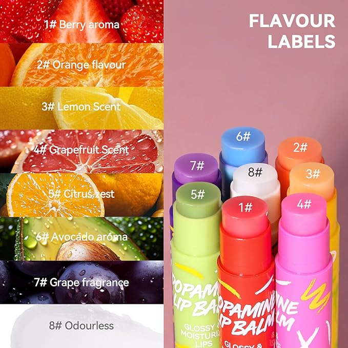 8PCS Tinted Lip Balm with Vaseline, 8 Colored Lip Balm Set, Natural Plumping Lip Balm Pack, Girls’ PH Lip Balm Bulk, Small Gifts Lipstick Sets For Women, Hydrating Lip Tint Balm, Soft Chap Sticks Pack-VivaGrace Women