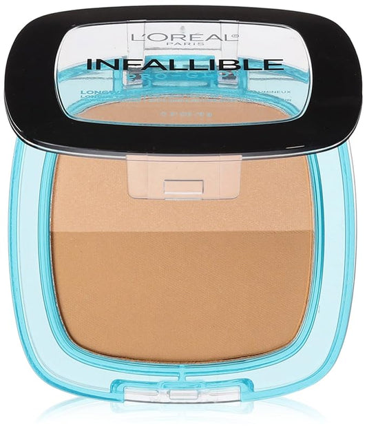 L'Oréal Paris Infallible Pro Glow Pressed Powder, Creme Cafe, 0.31 oz.-VivaGrace Women