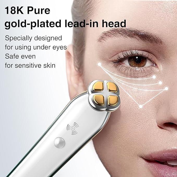 Puffy Eyes Treatment | Eye Puffiness | Eye Bags | Crows Feet | Fine Line Reducing - TS-Lifter Technology(Minor Stings) + Radio Frequency - 2 in 1 Professional RF Eye Anti Aging Device-VivaGrace Women
