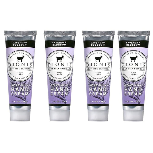 Dionis Goat Milk Hand Cream 4 Piece Travel Gift Set - Lavender Blossom-VivaGrace Women