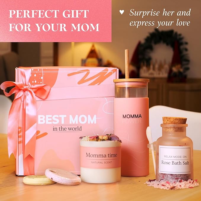 Best Mom in the World Gift set - Gift for Any Occasion – Gifts for Mom from Daughter Relaxing Gifts for Women Set – Mom Birthday Gifts Box – Gift Box for Valentine's Day, Mother's Day-VivaGrace Women