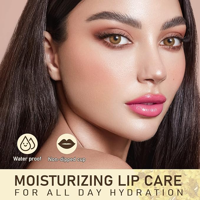 Flower Lip Balm - Color Changing Lipstick Jelly Lip Stain for Perfect Pink Shade, Unique pH Lip Balm for Your Lips, Vegan Flower Balm (Blue Flower)-VivaGrace Women