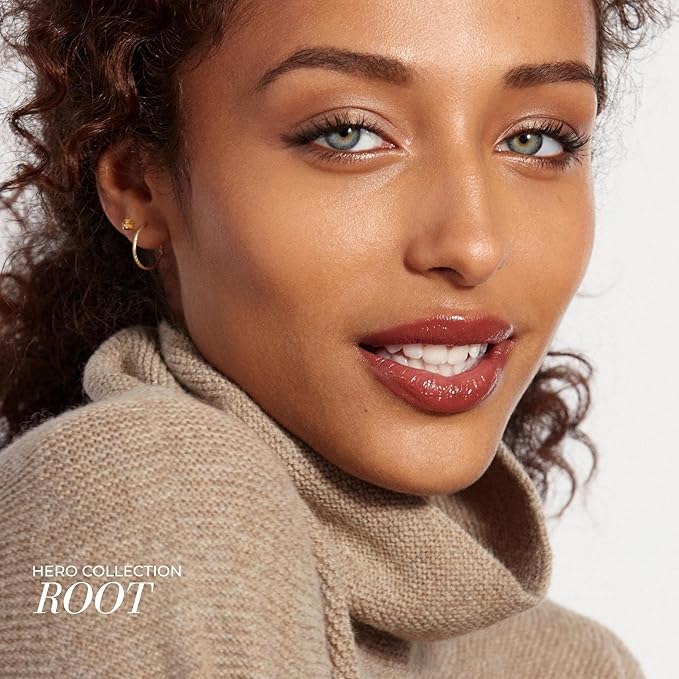 FITGLOW Beauty Lip Colour Serum | Hydrating Lip Gloss | Plumping Anti-Aging Lip Treatment | Natural Shine with Pomegranate Sterols & Collagen | Buildable Color for Dry Chapped Lips | Root - 10g-VivaGrace Women