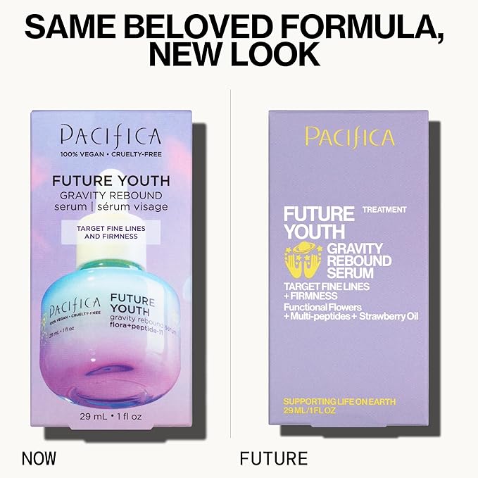 Pacifica Future Youth Gravity Rebound Face Serum – Multi-Peptide Firming Facial Serum for Fine Lines, Anti-Aging & Elasticity Vegan & Cruelty-Free Dermatologist Tested-VivaGrace Women
