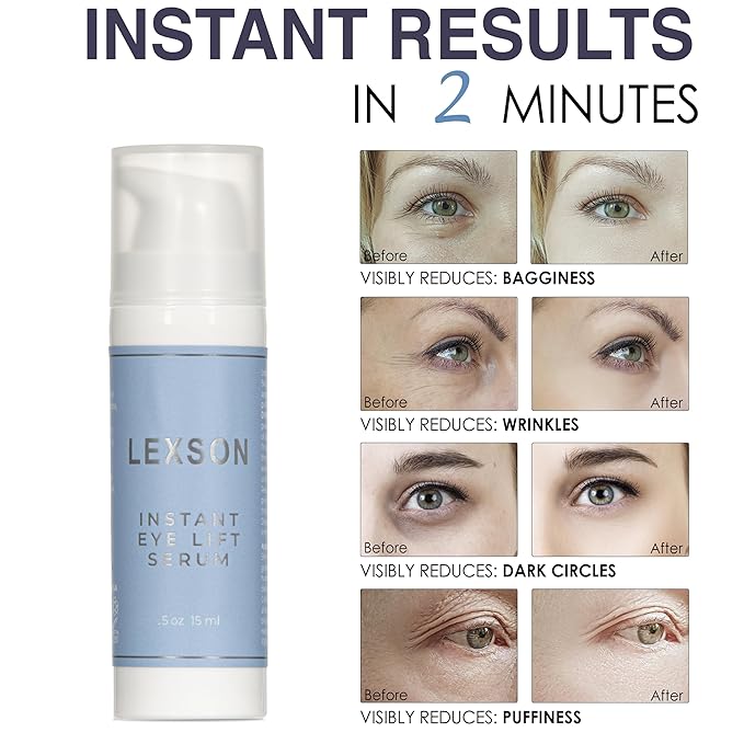 Instant Eye Lift Serum - Provides Immediate Visible Results, Lifts Away Appearance of Lines & Wrinkles. Dark Circles Under Eye Treatment, Eye Cream for Dark Circles and Puffiness-VivaGrace Women