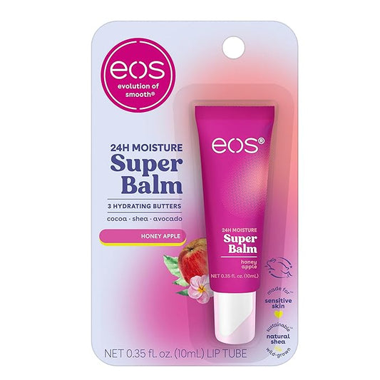 eos 24H Moisture Super Balm- Honey Apple, Lip Mask, Day or Night Lip Treatment, Made for Sensitive Skin, 0.35 fl oz-VivaGrace Women