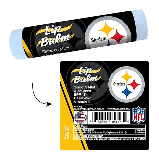 FANMATS 34733 Pittsburgh Steelers Smooth Mint SPF 15 Lip Balm-VivaGrace Women