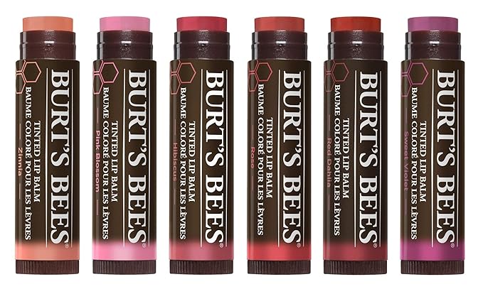 Burt's Bees 100% Natural Tinted Lip Balm, Sweet Violet with Shea Butter & Botanical Waxes - 1 Tube-VivaGrace Women