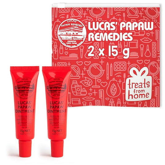 Lucas Pawpaw Lip Ointment, Lucas Pawpaw Cream, Lucas Pawpaw Ointment for Lips & Dry Skin - Unique All Skin Types, All Gender- Any Season Gift Pack with 2 x 15g Pawpaw Balm-VivaGrace Women
