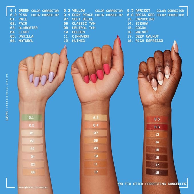NYX PROFESSIONAL MAKEUP Pro Fix Stick Correcting Concealer, Buildable Medium Coverage Concealer Stick - Soft Beige-VivaGrace Women