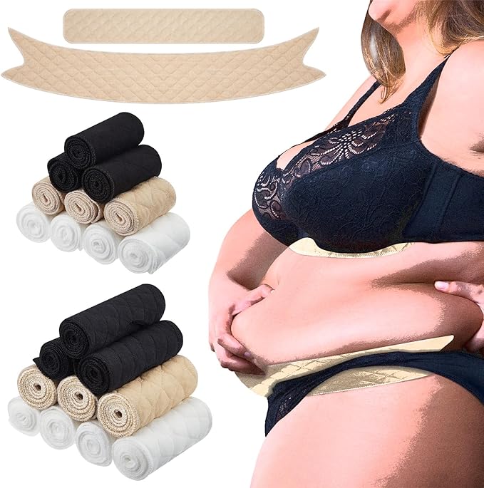 Cotton Tummy Liners and Bra Liners Set for Sweat Rash Skin Folds Plus Size Women Sweating Supplies-VivaGrace Women
