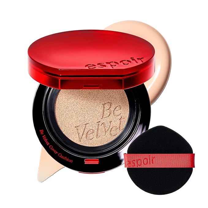 espoir [NEW] Be Velvet Cushion Foundation | Quick and Easy Coverage with Long-lasting Color by Zero Oxidation (#20 Vanilla, 0.46 Ounce (Pack of 1))-VivaGrace Women