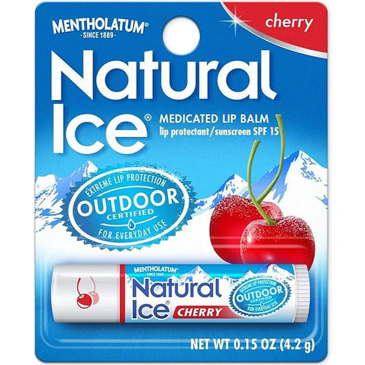 Natural Ice Medicated Lip Protect SPF 15 Cherry 12 Pkgs-VivaGrace Women