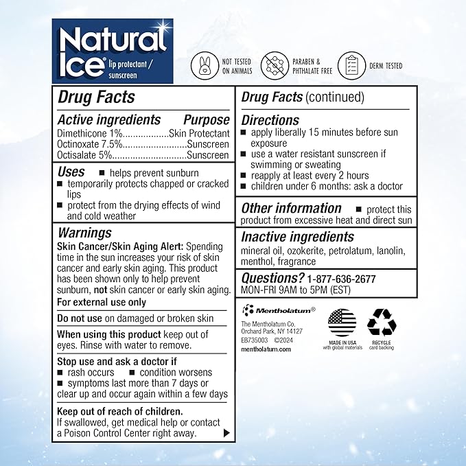 Natural Ice Original SPF 15 Medicated Lip Balm - 12 Count Pack-VivaGrace Women