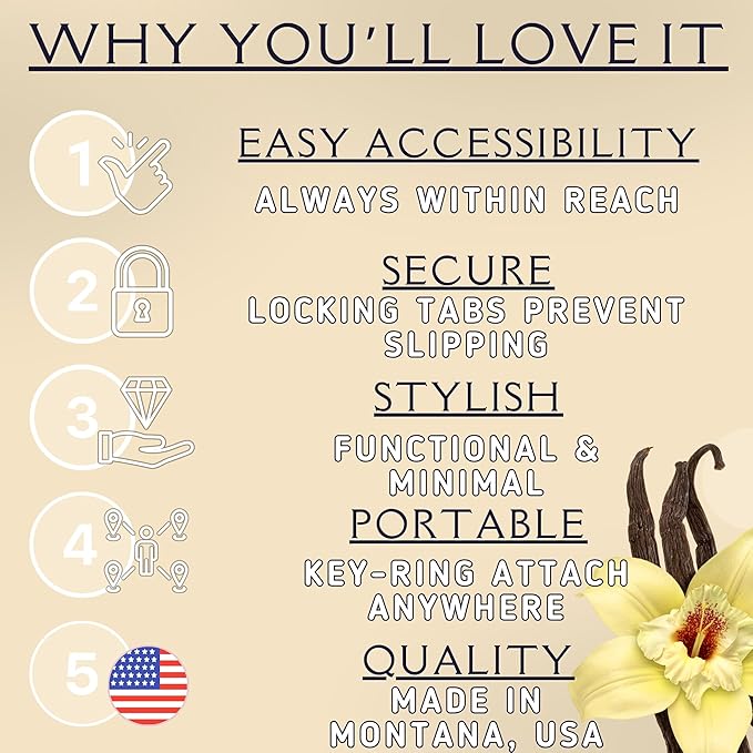 Keychain Holder EOS Lip Balm Stick (Keychain Only) - Travel Size Lip Balm Chapstick - Healing Stick - Made in USA-VivaGrace Women