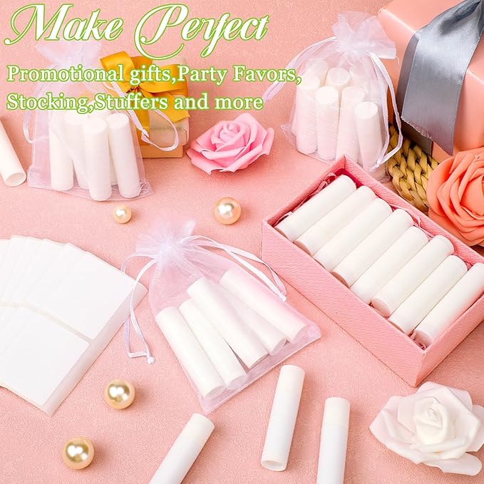 Demissle 150 Pcs Unlabeled Lip Balm Bulk Chapped Stick Blank Mini Lip Balm Gifts Moisturizing Lip Balms Favors for Women Homeless Wedding Bridal Shower Favors Baby Shower Guests Favors(Cherry)-VivaGrace Women