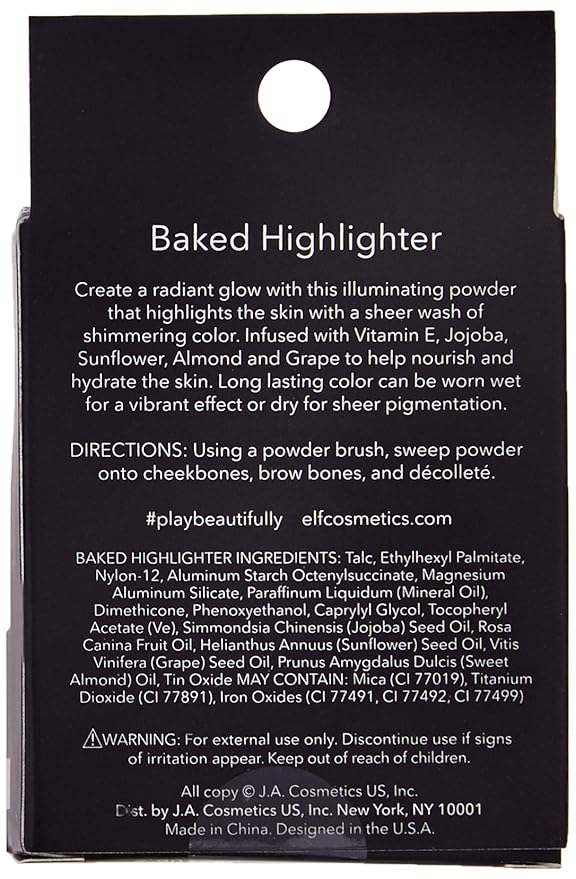 e.l.f. Baked Highlighter, Sheer Shimmering Color, Blush Gems, 0.16 Ounce-VivaGrace Women