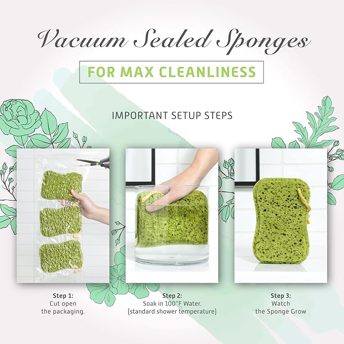 Spongentle Deep Cleansing Dual Texture Body Loofah Sponge, Vacuum Sealed, for Bath and Shower, for Gentle and Deep Exfoliation, Generous and Rich Lather, (Pack of 3)-VivaGrace Women