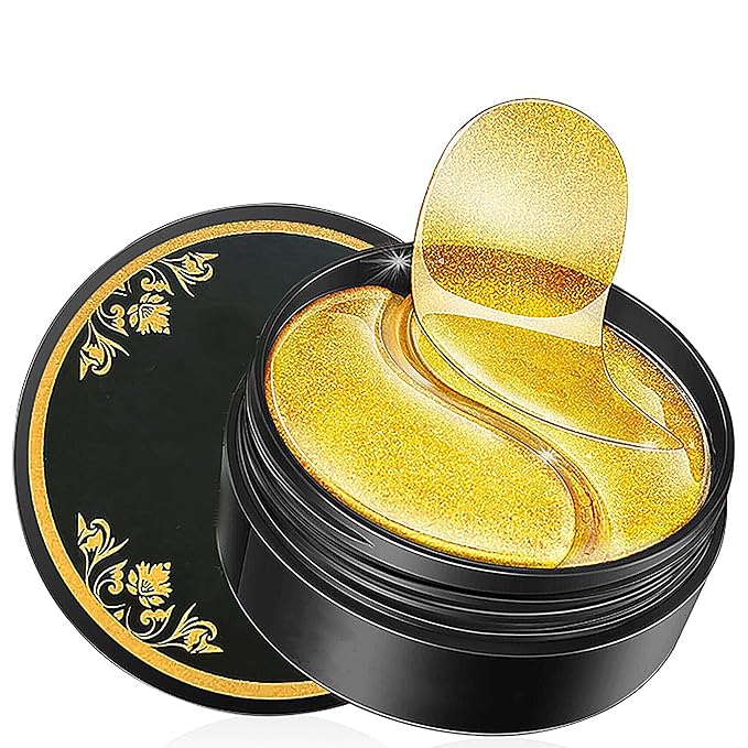 Under Eye Patches, 24K Gold Under Eye Patches for Puffy Eyes and Dark Circles, Under Eye Treatment, Fine Lines & Puffiness, 60 Pairs Collagen Eye Gel Pads for Personal Care-VivaGrace Women