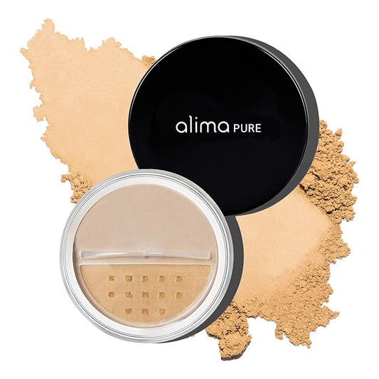 Alima Pure Matte Foundation Loose Mineral Powder Foundation Makeup, Loose Powder Makeup Oil Free Talc Free Powder, Natural Makeup Mineral Foundation Full Coverage Natural Foundation Powder .15 oz/4.5g-VivaGrace Women