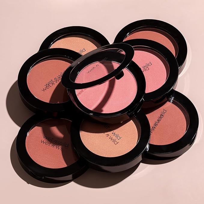 wet n wild Color Icon Blush, Effortless Glow & Seamless Blend infused with Luxuriously Smooth Jojoba Oil, Sheer Finish with a Matte Natural Glow, Cruelty-Free & Vegan - Pearlescent Pink(Packaged)-VivaGrace Women