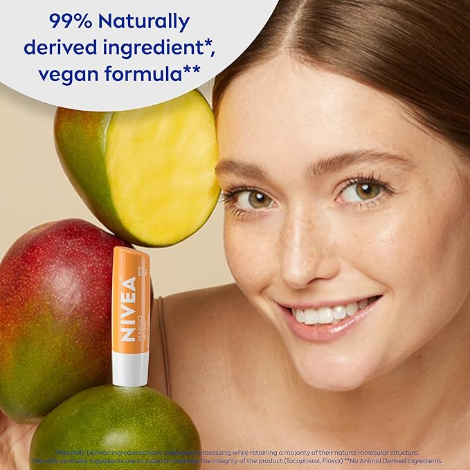 NIVEA Mango Lip Care, 0.17 oz, Pack of 4-VivaGrace Women