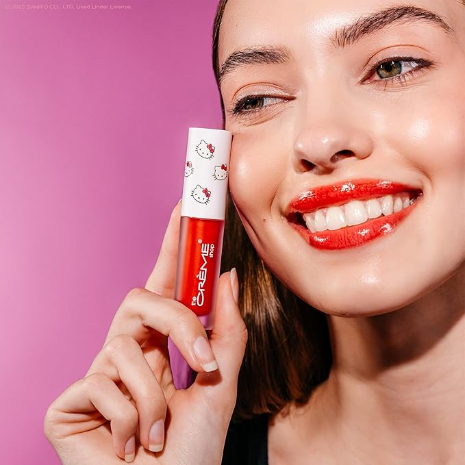 The Crème Shop x Sanrio Hello Kitty Collection: Ultimate Lip Elixir - Kawaii Kiss Lip Oil Set with Nourishing Ingredients - Perfect for Hydration, Shine, and a Hint of Tint (Set of 4)-VivaGrace Women