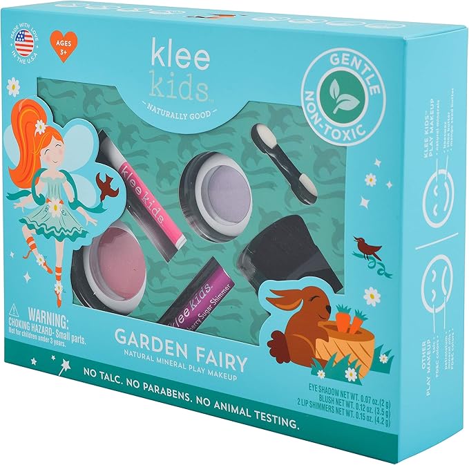 Luna Star Naturals Klee Kids 4 PC Makeup Up Kits with Compacts (Garden Fairy)-VivaGrace Women
