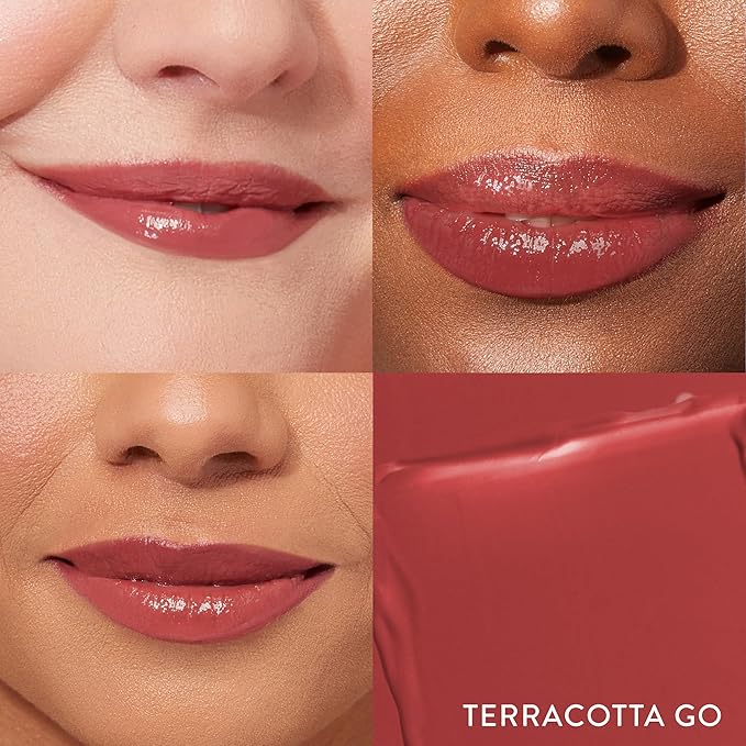 LAURA GELLER NEW YORK Jelly Balm Moisturizing Tinted Lip Balm - Terracotta Go - Hydrating Vitamin E - Semi-Shine Finish-VivaGrace Women