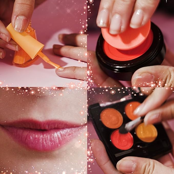 Miraculous Ladybug Kids Makeup Set - 10 Piece Bag with Nail Polish, Hair Chalk, Stickers & More - Safe, Non-Toxic Pretend Play Cosmetics - Rena Rouge Themed Makeup Kit for Children-VivaGrace Women