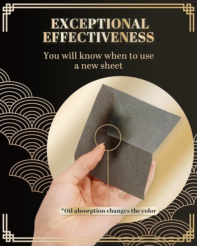 [KPOP Beauty] Makeup Friendly Oil Blotting Paper - DANABE Bamboo Charcoal Face Oil Blotting Sheets | Korean Skincare Oil Absorbing Sheets for Face (4x3.6 in.100 Large Sheets)-VivaGrace Women