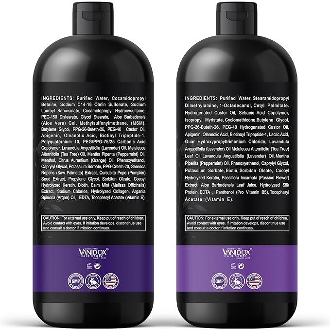 Tea Tree Shampoo and Conditioner Set with Lavender and Mint | DHT Blockers | With 100% Pure Tea Tree Oil for Itchy, Dry Scalp | Sulfate & Paraben Free | For Men & Women | 16 fl oz Each-VivaGrace Women