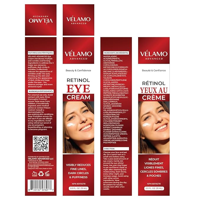 Rapid Reduction Retinol Eye Cream: Under Eye Cream Instantly Reduces Wrinkles Fine Lines Under Eye Bags Puffiness Dark Circles Crow's Feet - Rapid Face Lifting Tightening Firming 1 OZ/15g-VivaGrace Women