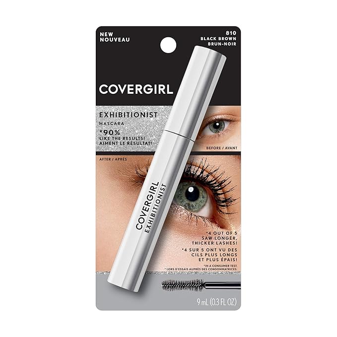 COVERGIRL - Exhibitionist Mascara, Volumizing, Easy Glide, No Smudge, 100% Cruelty-Free (Pack of 2)
