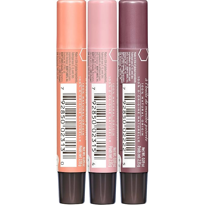 Burt's Bees Lip Balm Spring Gifts, 3 Nourishing Lip Care Shimmers for All Day Glow, Kissable Color Spring Gift Set -Peony, Fig & Rhubarb (Packaging May Vary)-VivaGrace Women