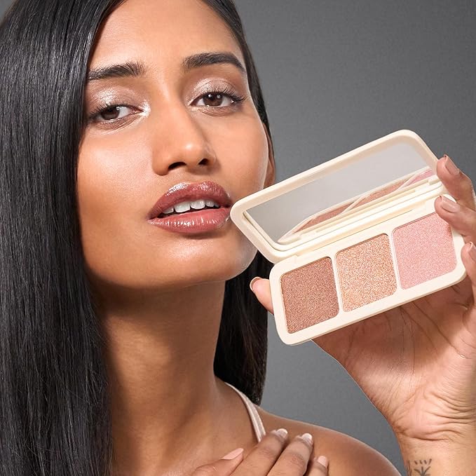 COVER FX Custom Enhancer Highlighter Makeup Palette - Buildable Illuminating Highlight - Use on Eyes, Cheeks and Body - Travel Friendly-VivaGrace Women