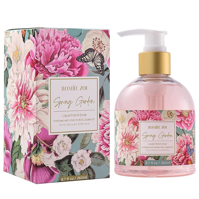 Liquid Hand Soap with Gift Box - Spring Garden - 260ml/ 8.7 fl.oz