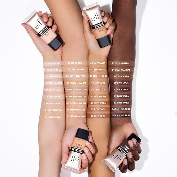 e.l.f. Soft Glam Foundation, Medium Coverage, Long-Lasting & Buildable Foundation For A Smooth, Satin Finish, Vegan & Cruelty-Free, 61 Rich Cool-VivaGrace Women