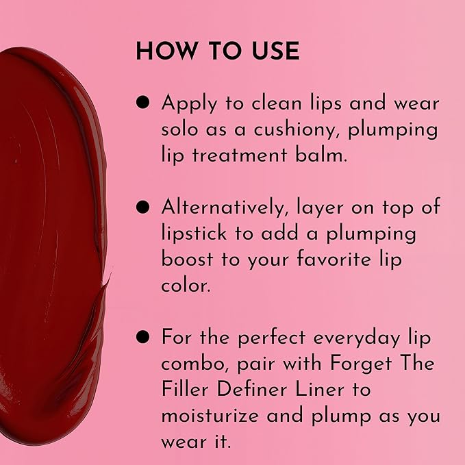 LAWLESS Forget the Filler Lip Plumping Line Smoothing Tinted Balm, Sugarplum, Pink, 0.09 Ounce-VivaGrace Women