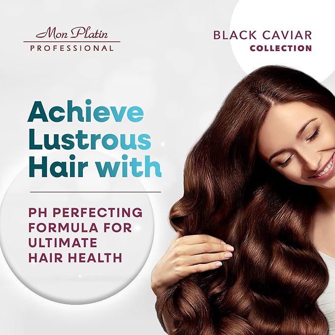 Mon Platin Professional Black Caviar Volumizer Hair Shampoo - For Fine, Thin, Fragile Hair - Enriched with Black Caviar, Hair Shampoo for Damaged hair, Volume Shampoo, SLS/Salt Free 500ML-VivaGrace Women