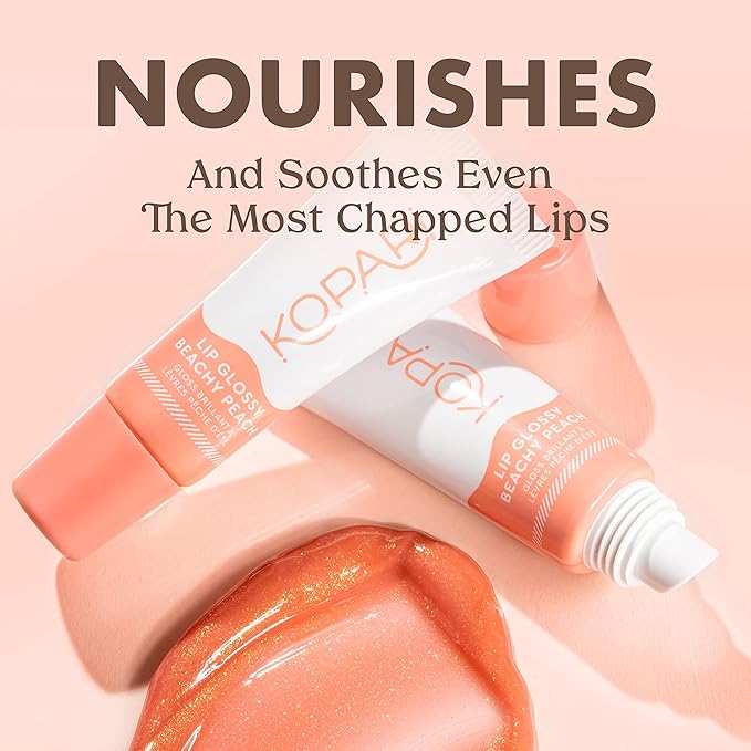 Kopari Beach Peach Lip Glossy 1 Pack-VivaGrace Women