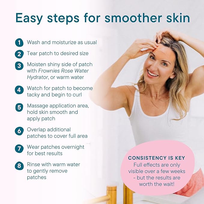 Forehead and Between the Eyes Facial Patches - Hypoallergenic Patches to Smooth & Soften Forehead Horizontal & Eleven Lines - For Overnight Use, 144 count-VivaGrace Women