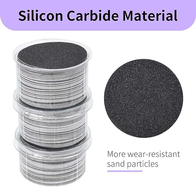 120PCS Coarse 80 Grit Replaceable Sandpaper Discs for Electric Foot Callus Removers - 42mm Heavy-Duty Foot File Refills - Fast Dead Skin & Callus Removal-VivaGrace Women