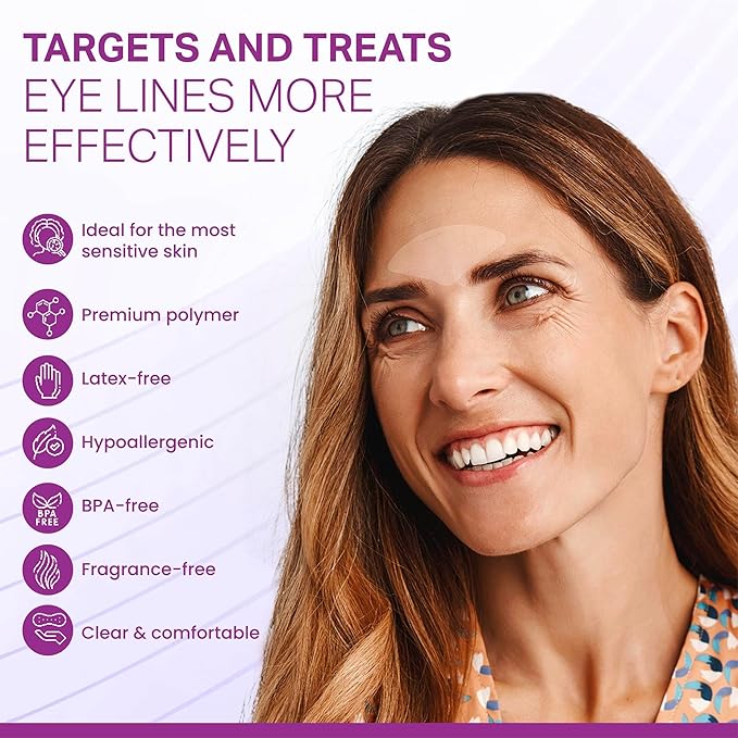 Furlesse Crows Wrinkle Patches, Overnight Eye Patches for Wrinkles and Crow’s Feet Lines, Non-invasive Anti-Wrinkle Patches, Anti-aging Skincare, 60 Patches, 30-Day Use-VivaGrace Women