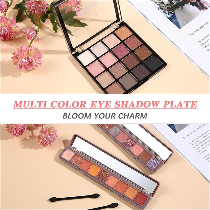All in One Makeup Kit for Women Eyeshadow Eyeliner lipgloss, Lipstick Makeup brushes Mascara Eyebrow pencil Concealer Face Powder Primer Make Up Gift Set for Women, Teens-VivaGrace Women