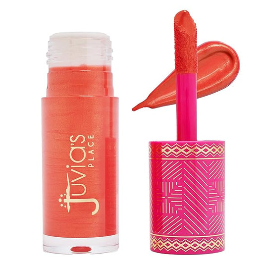 Juvia's Place Blushed Liquid BlushLighter Marigold Glow - Liquid Blush for Cheeks with Luminous Glow, Long-Wearing, Buildable & Highly-Pigmented Makeup Blush, Easy to Blend Liquid Blush-VivaGrace Women